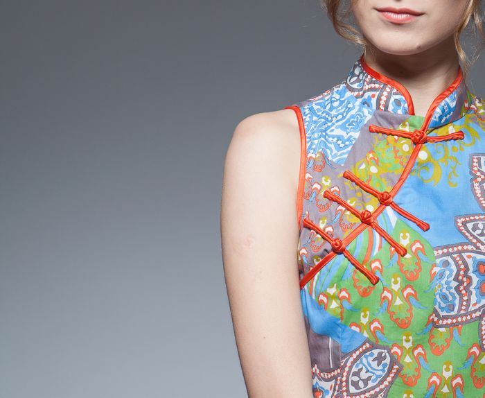 sleeveless cheongsam top