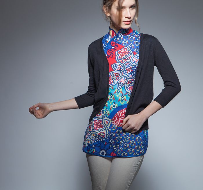 sleeveless cheongsam top