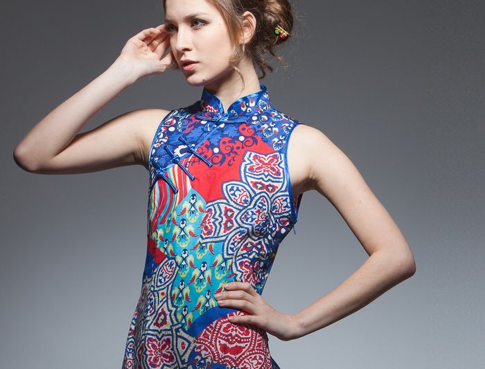sleeveless cheongsam top