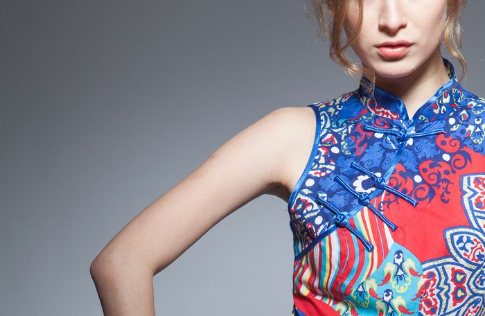 sleeveless cheongsam top