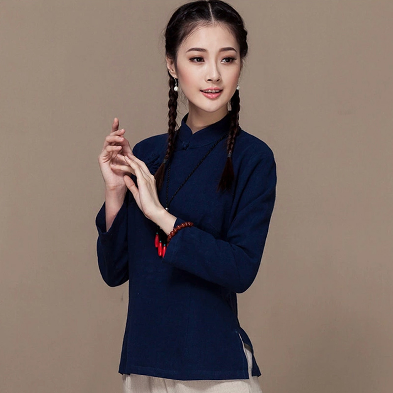 dark blue qipao