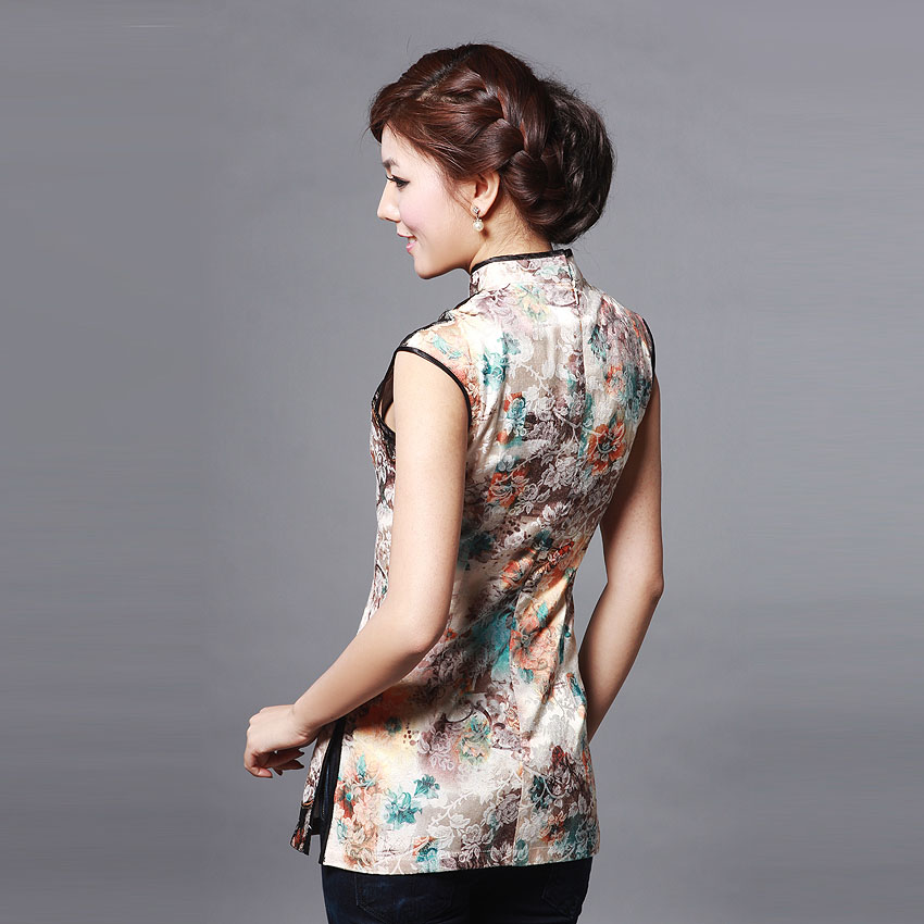sleeveless cheongsam top