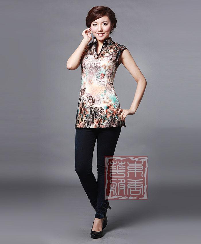 sleeveless cheongsam top