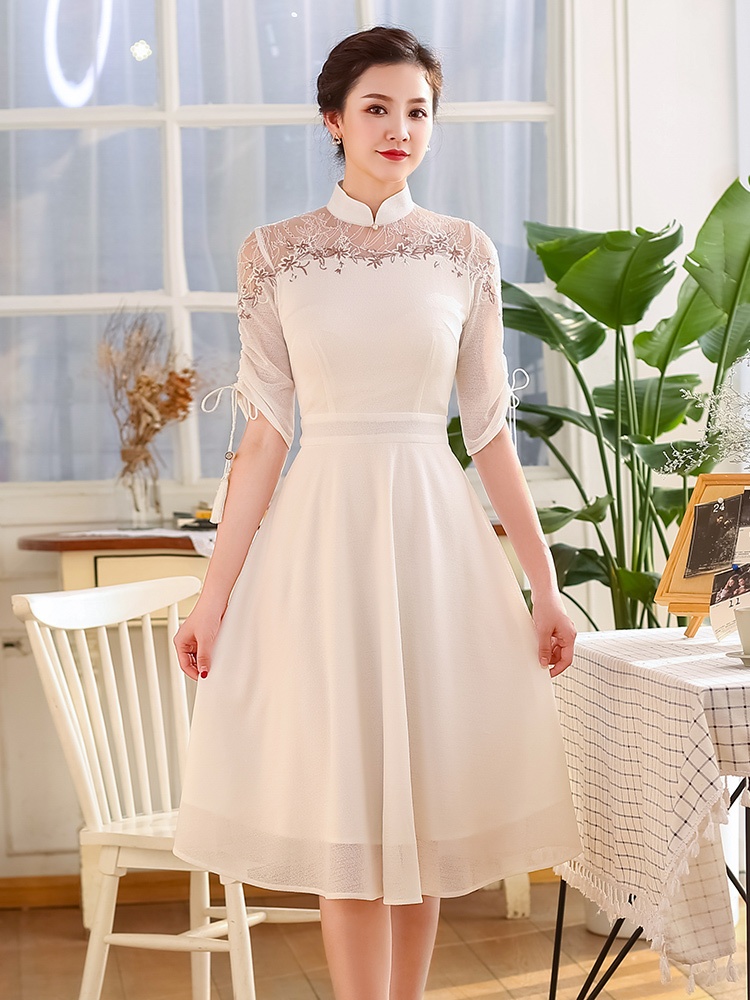 white qipao