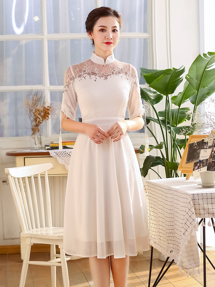 white qipao