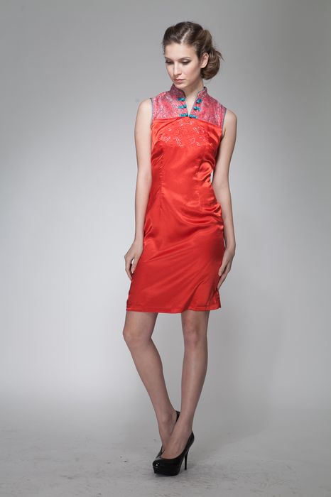 sleeveless cheongsam top