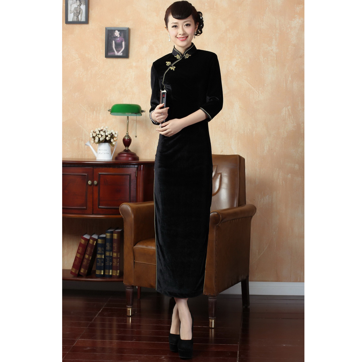 velvet cheongsam