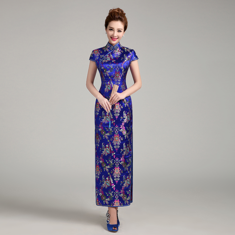 dark blue cheongsam