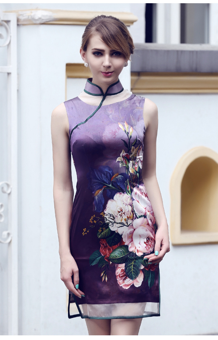 sleeveless cheongsam top