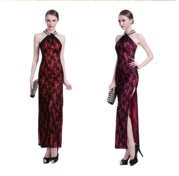 halter neck cheongsam