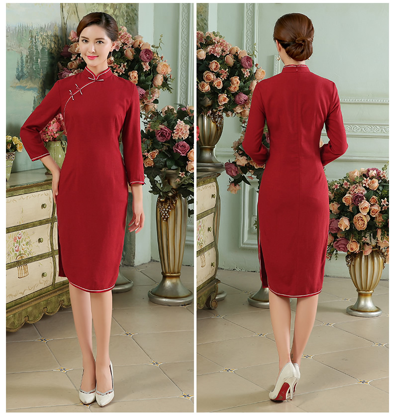 knee length qipao