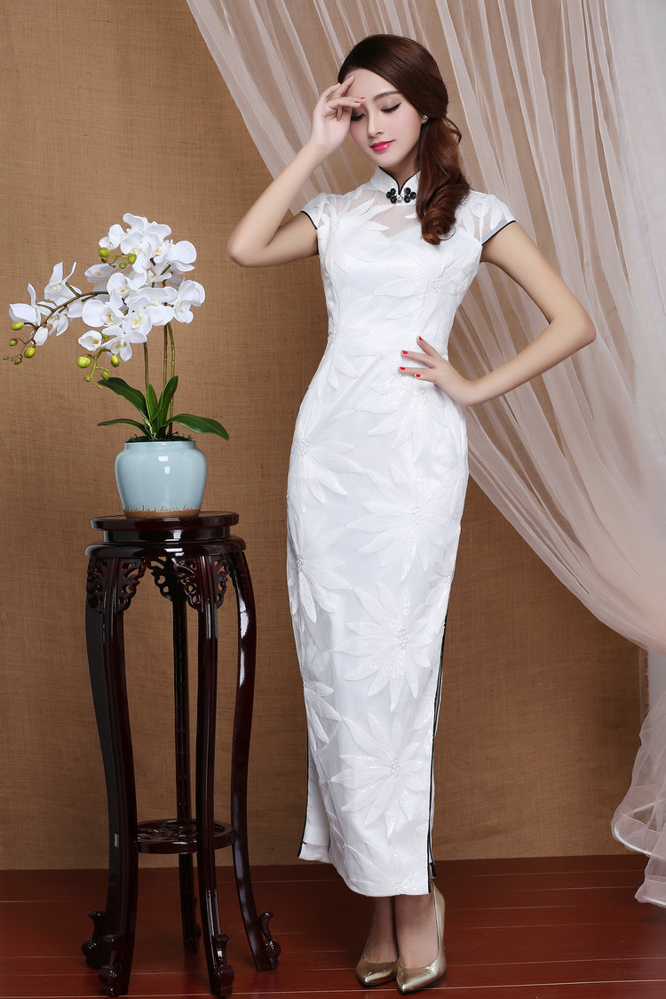 white qipao