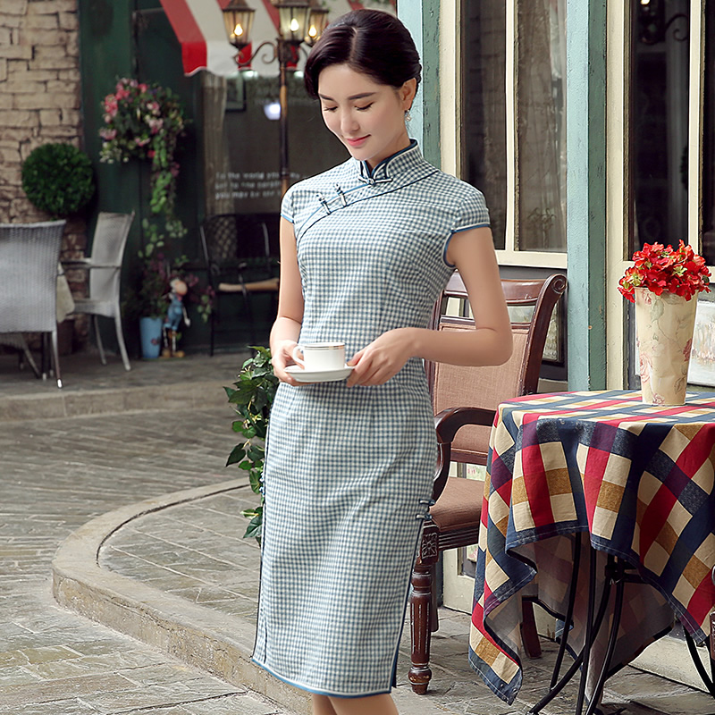 light blue qipao