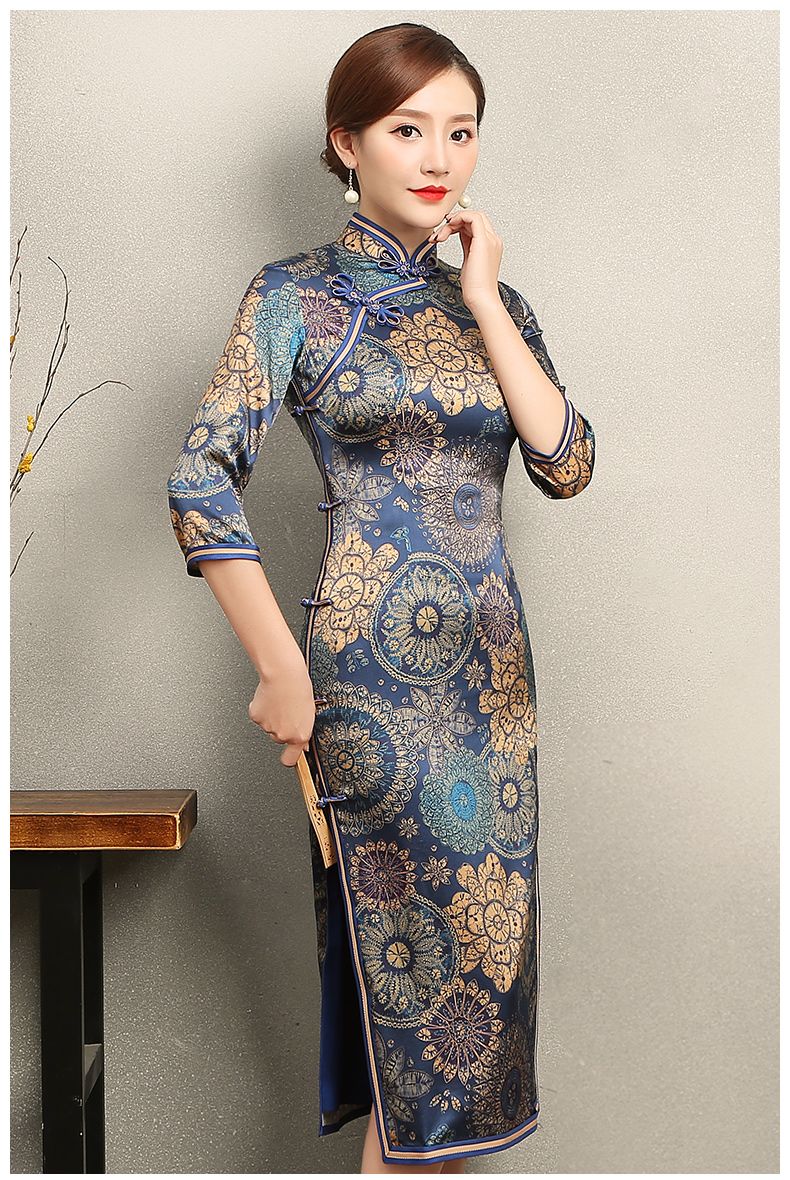 Fabulous Paisley Silk Chinese Qipao Cheongsam Dress Qipao Cheongsam And Dresses Women