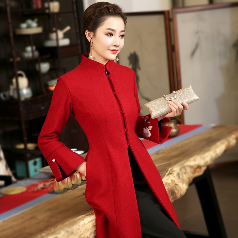 red dress coat womens
