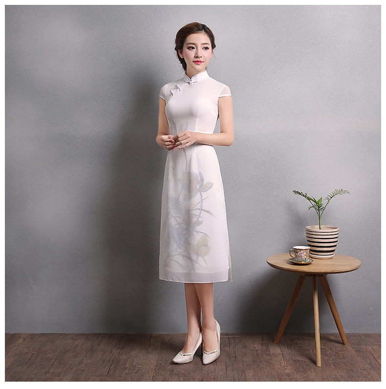 white qipao