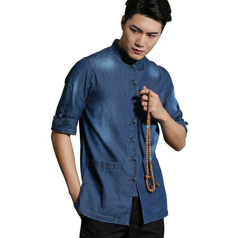 frog button down shirt