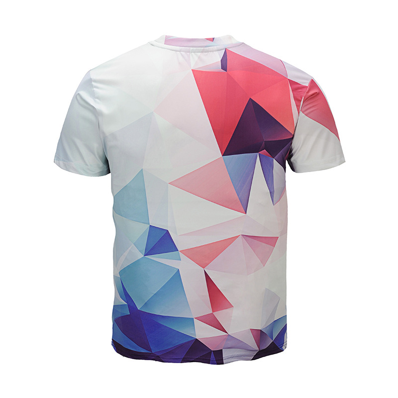 Geometric Shapes Print T-Shirt - T-Shirts - All Over Print Apparel