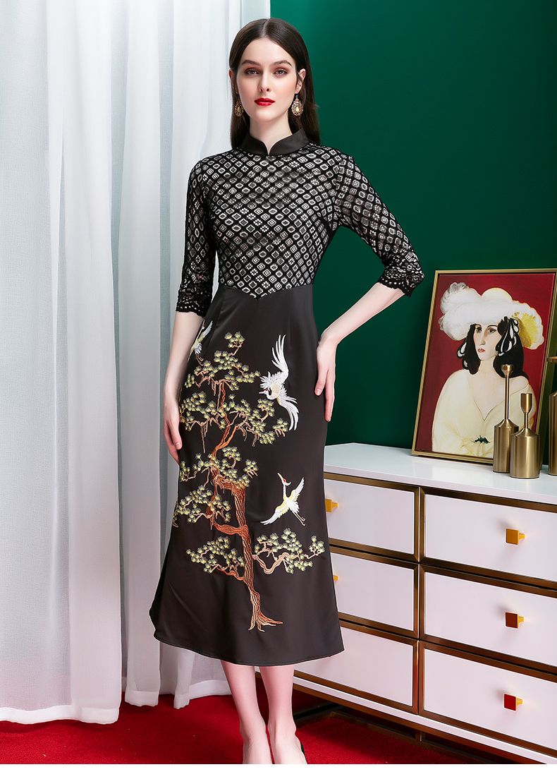 Captivating Embroidery Qipao Chinese Dress Cheongsam - Qipao Cheongsam ...