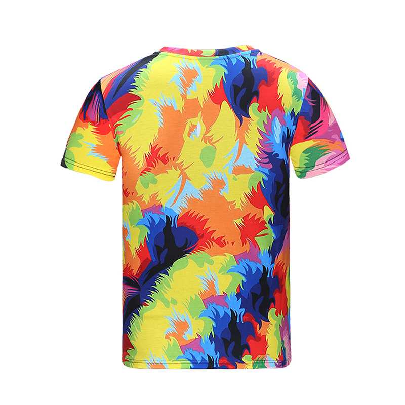 Colorful Lion Print T-Shirt - T-Shirts - All Over Print Apparel