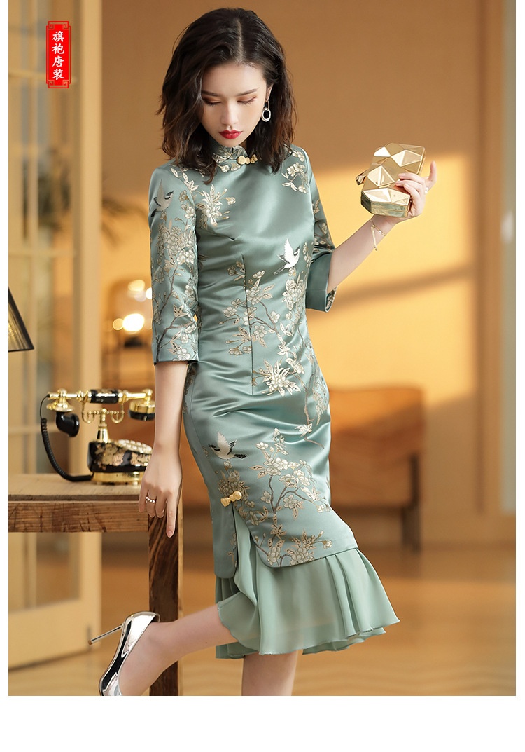 Wonderful Jacquard Chinese Dress Qipao Cheongsam - Blue - Qipao ...