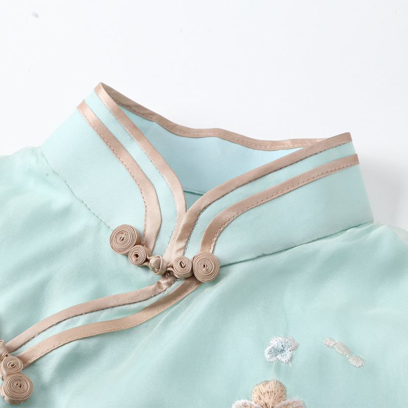 Superb Embroidery Silk Sleeveless Qipao Cheongsam Dress - Qipao ...