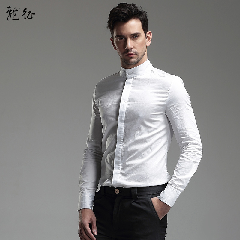 Fabulous Hidden Button Non-Iron Shirt for Men - White - Chinese Shirts ...