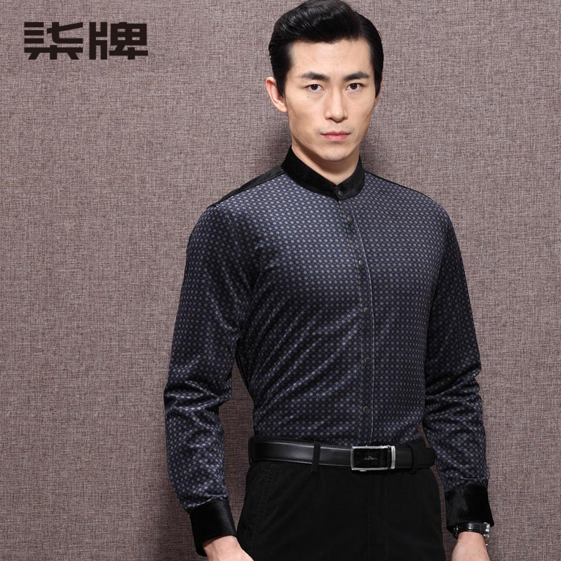 Well-made Formal Long Sleeve Stand-up Collar Shirt - Chinese Shirts ...