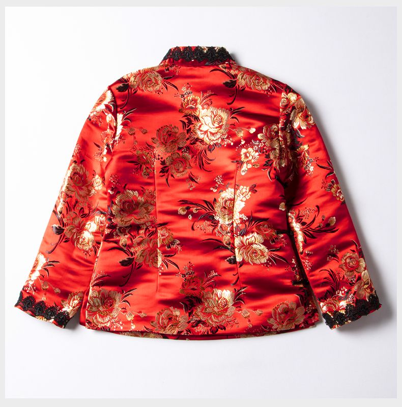 Pretty Red Brocade Frog Button Cheongsam Qipao Jacket - Chinese Jackets ...