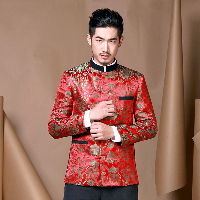 Fabulous Brocade Modern Chinese Tang Jacket - Red - Chinese Jackets ...