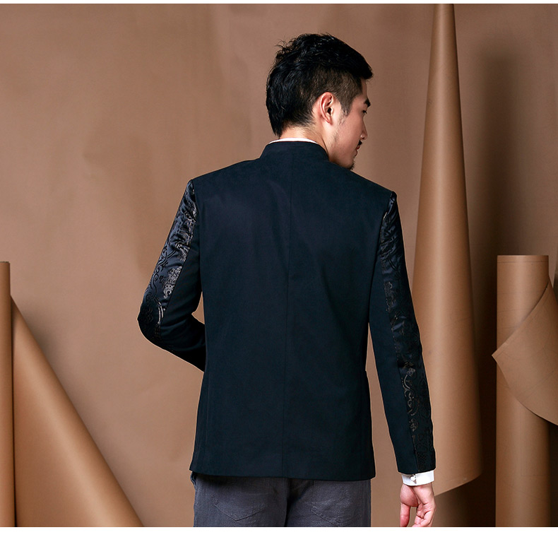 Fabulous Brocade Modern Chinese Tang Jacket - Black - Chinese Jackets ...