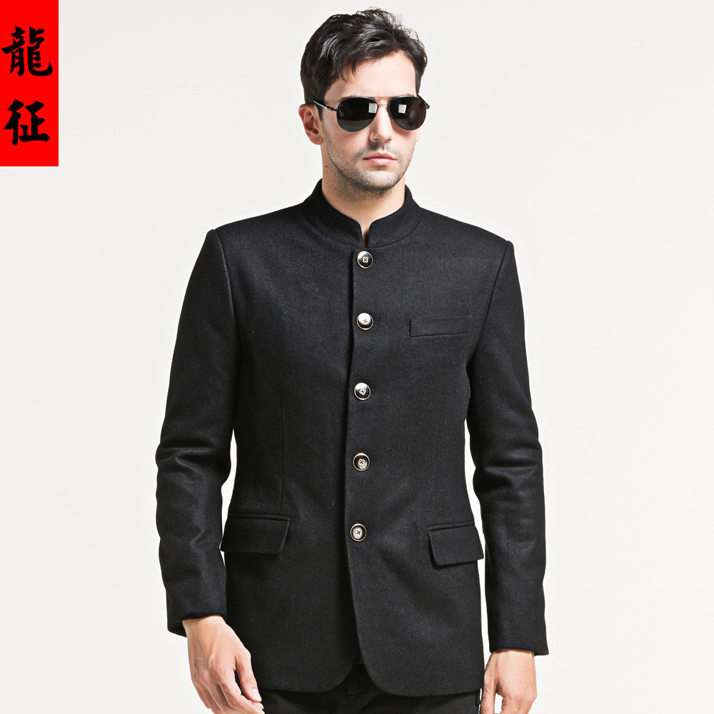 Attractive Stand-up Collar Zhongshan Jacket - Black - Chinese Jackets ...