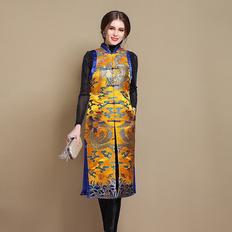 Extraordinary Brocade Sleeveless Qipao Cheongsam Dress - Qipao ...