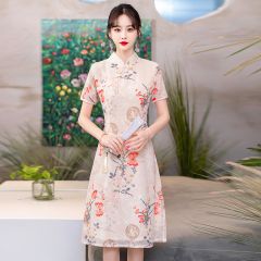 Oriental Qipao Cheongsam Chinese Dress -8NZ5RB97