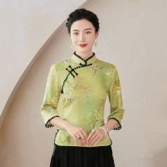Oriental Chinese Shirt Blouse Costume -3G1RH1NZP