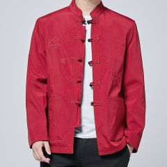 Chinese Jacket Double Sides Wearable - Navy Claret