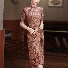Oriental Qipao Cheongsam Chinese Dress -5LFESKNJ1-1