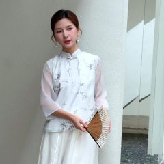 Oriental Chinese Shirt Blouse Costume -6AV6W5Z0N
