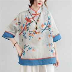 Oriental Chinese Shirt Blouse Costume -8QCS8FWIL-1