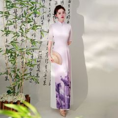 Oriental Qipao Cheongsam Chinese Dress -AVICGNTZV