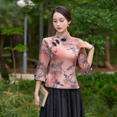 Oriental Chinese Shirt Blouse Costume -CNRKGWOEH