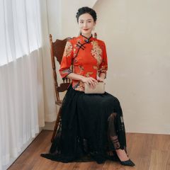 Oriental Chinese Shirt Blouse Costume -ESEMIU5JO