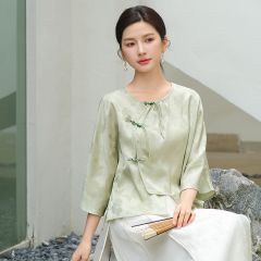 Oriental Chinese Shirt Blouse Costume -F5MZXLT4C