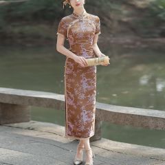 Oriental Qipao Cheongsam Chinese Dress -FVO5QDHOH