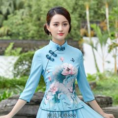 Oriental Chinese Shirt Blouse Costume -GIMT1H84F-2
