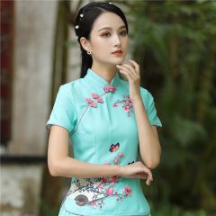 Oriental Chinese Shirt Blouse Costume -H8P1LU2Z4-2