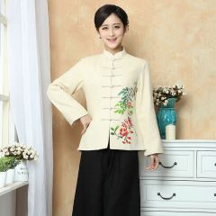 Attractive Frog Button Chinese Tang Jacket - Bamboo