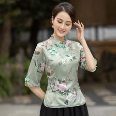 Oriental Chinese Shirt Blouse Costume -J0XEHYN8P