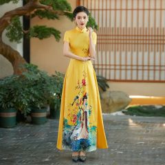 Oriental Qipao Cheongsam Chinese Dress -MY66UK6Z3