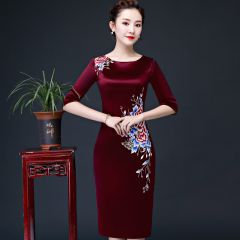 Oriental Qipao Cheongsam Chinese Dress -NLNJS2X77